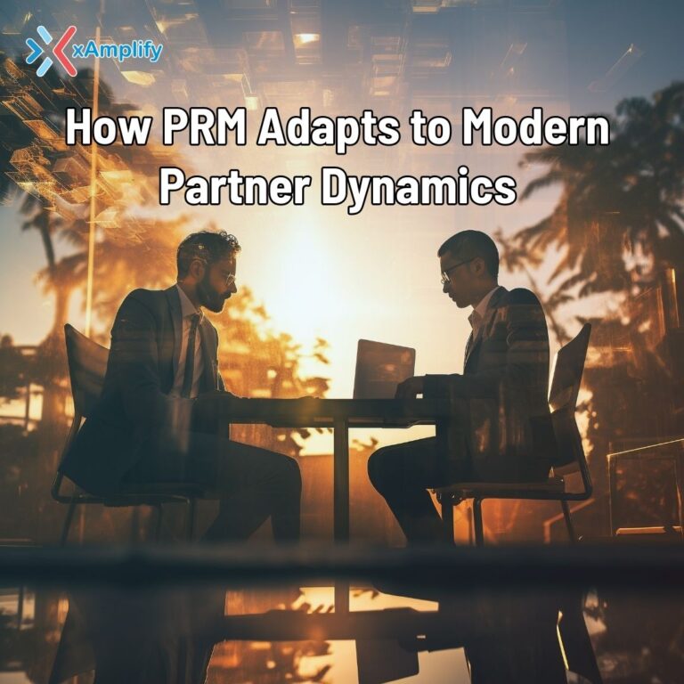 Remote team using PRM platform for collaboration
